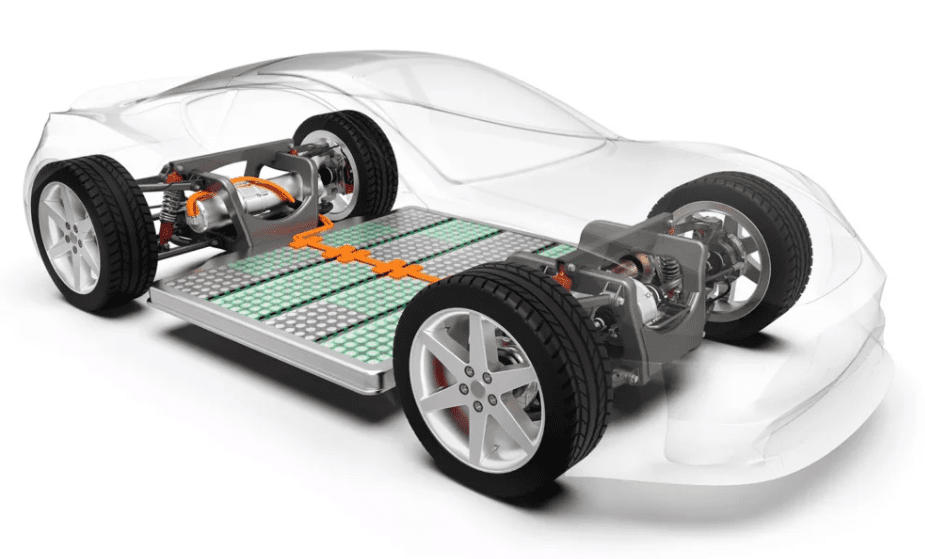 Elbil batteri og undervogn