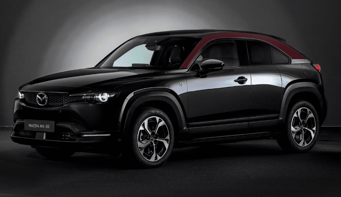 Mazda MX-30 elbil vist i profil