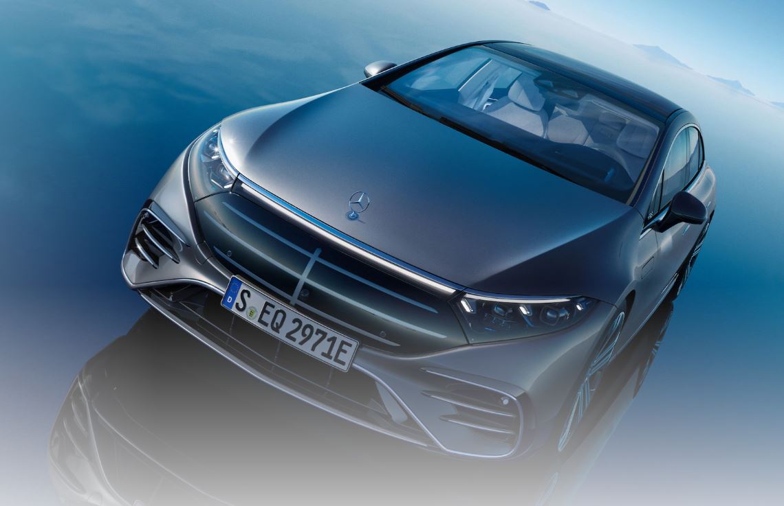 Mercedes-Benz elbil vist i profil