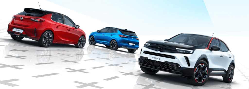 Forskellige Opel elbil modeller